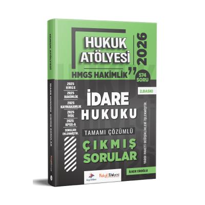 Dizgi Kitap 2026 Hukuk Atölyesi Hakimlik HMGS Hukuk Mesleklerine Giriş Sınavı İdare Hukuku Tamamı Çözümlü Çıkmış Sorular İlker Eroğlu 2. Baskı