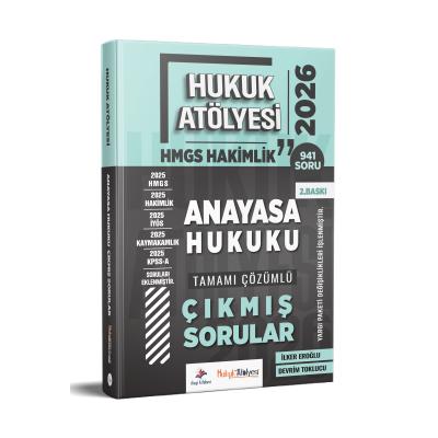 Dizgi Kitap 2026 Hukuk Atölyesi Hakimlik HMGS Hukuk Mesleklerine Giriş Sınavı Anayasa Hukuku Tamamı Çözümlü Çıkmış Sorular İlker Eroğlu 2. Baskı