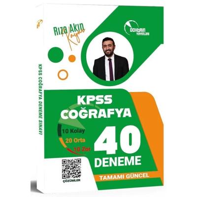 Doktrin Yayınları KPSS Coğrafya 40 Deneme Çözümlü - Rıza Akın Kayar