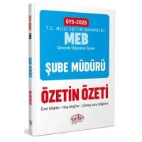 Editör Yayınları 2025 Milli Eğitim Bakanlığı Şube Müdürlüğü GYS Özetin Özeti