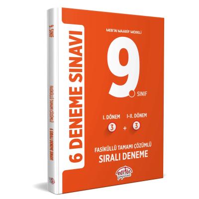 Editör Yayınları 9. Sınıf 2025 (3+3) Fasiküllü Tamamı Çözümlü 6 Deneme Sınavı