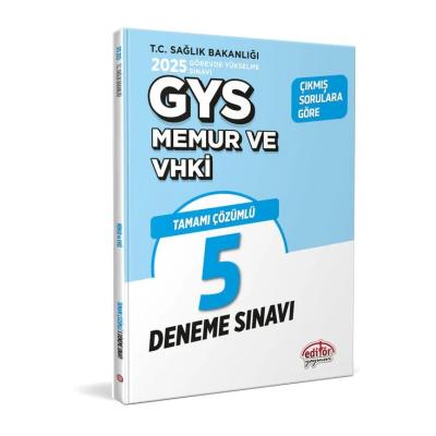 Editör Yayınları 2025 T.C. Sağlık Bakanlığı Memur VHKİ Tamamı Çözümlü 5 Deneme Sınavı