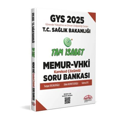 Editör Yayınları 2025 Sağlık Bakanlığı GYS Memur-VHKİ TAM İSABET Karekod Çözümlü Soru Bankası