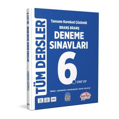 Editör Yayınları 6. Sınıf Tüm Dersler Branş Branş Tamamı Çözümlü Deneme Sınavları