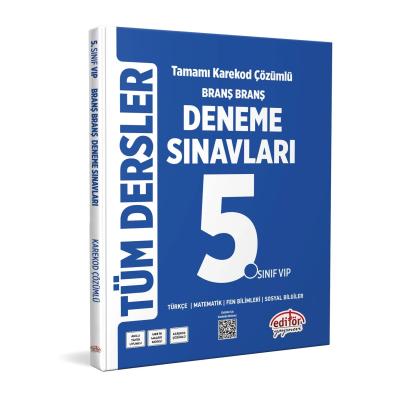 Editör Yayınları 5. Sınıf Tüm Dersler Branş Branş Tamamı Çözümlü Deneme Sınavları