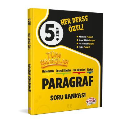 Editör Yayınları 5. Sınıf Tüm Branşlar Paragraf Soru Bankası