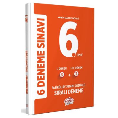 Editör Yayınları 6. Sınıf (3+3) Fasiküllü Tamamı Çözümlü 6 Deneme Sınavı