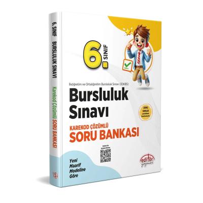 Editör Yayınları 6. Sınıf Bursluluk Sınavı Soru Bankası - Karekod Çözümlü