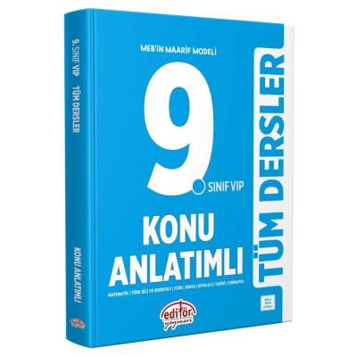 Editör Yayınları 9. Sınıf  VIP Tüm Dersler Konu Anlatımlı