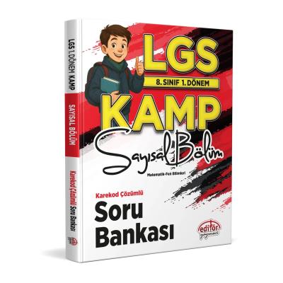 Editör Yayınları LGS 8. Sınıf 1. Dönem  Kamp Sayısal Bölüm Karekod Çözümlü Soru Bankası