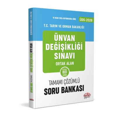 Editör Yayınları 2026 T.C. Tarım ve Orman Bakanlığı ÜDS Ortak Konular 801 Çözümlü Soru Bankası