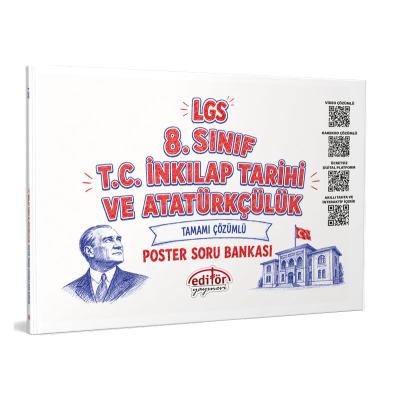 Editör Yayınları LGS 8. Sınıf T.C. İnkılap Tarihi ve Atatürkçülük Poster Soru Bankası