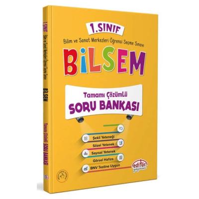 Editör Yayınları 1. Sınıf Bilsem Tamamı Çözümlü Soru Bankası