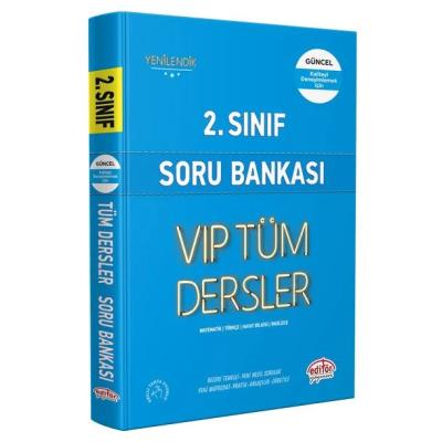 Editör Yayınları 2. Sınıf Vıp Tüm Dersler Soru Bankası Mavi Kitap