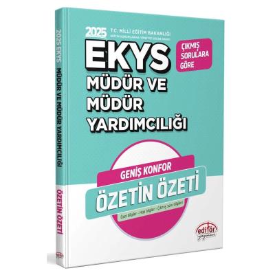 Editör Yayınları 2025 MEB EKYS Müdür ve Müdür Yardımcılığı Özetin Özeti