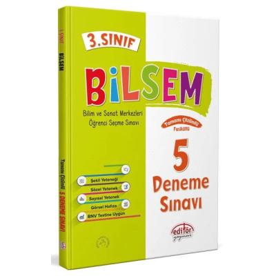 Editör Yayınları 3. Sınıf Bilsem Çözümlü 5 Deneme Sınavı
