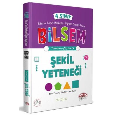 Editör Yayınları 4. Sınıf Bilsem Hazırlık Şekil Yeteneği Tamamı Çözümlü 