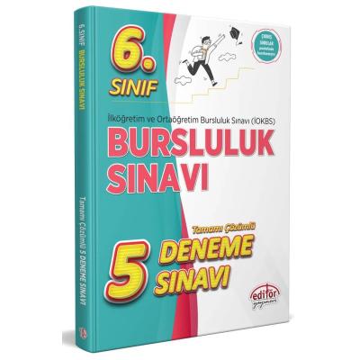 Editör Yayınları 6. Sınıf Bursluluk Sınavı Çözümlü 5 Deneme Sınavı
