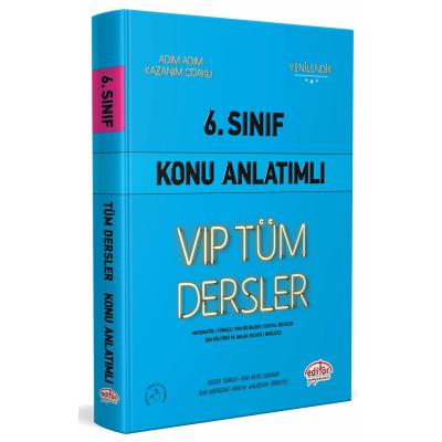 Editör Yayınları 6. Sınıf Vıp Tüm Dersler Konu Anlatımlı Mavi Kitap