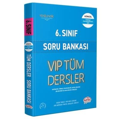 Editör Yayınları 6. Sınıf Vıp Tüm Dersler Soru Bankası Mavi Kitap