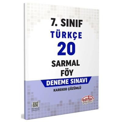 Editör Yayınları 7. Sınıf Türkçe 20 Sarmal Föy Deneme Sınavı