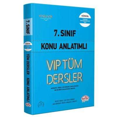 Editör Yayınları 7. Sınıf Vıp Tüm Dersler Konu Anlatımlı Mavi Kitap
