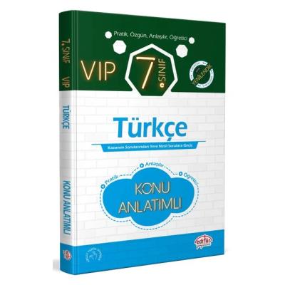 Editör Yayınları 7. Sınıf Vıp Türkçe Konu Anlatımlı