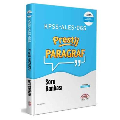 Editör Yayınları KpssAlesDgs Prestij Paragraf Soru Bankası