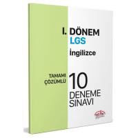 Editör Yayınları Lgs 8. Sınıf I. Dönem İngilizce Çözümlü 10 Deneme Sınavı