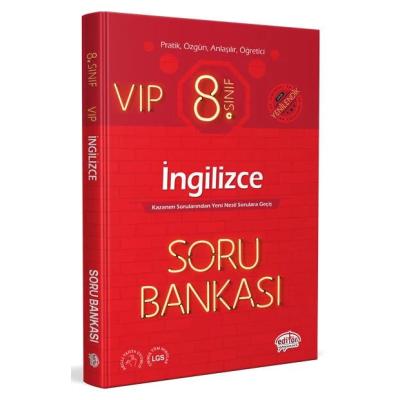 Editör Yayınları Lgs 8. Sınıf Vıp İngilizce Soru Bankası