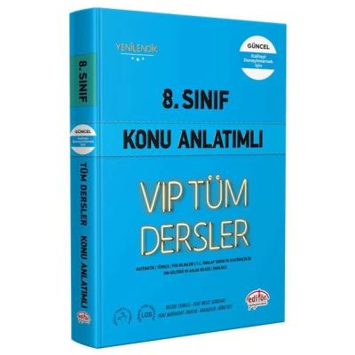 Editör Yayınları Lgs 8. Sınıf Vıp Tüm Dersler Konu Anlatımlı Mavi Kitap