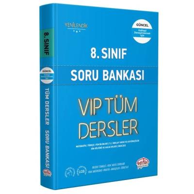 Editör Yayınları Lgs 8. Sınıf Vıp Tüm Dersler Soru Bankası Mavi Kitap