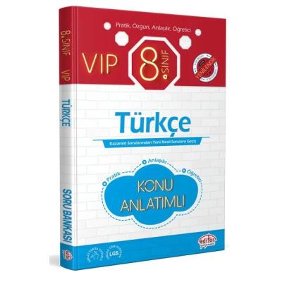Editör Yayınları Lgs 8. Sınıf Vıp Türkçe Konu Anlatımı