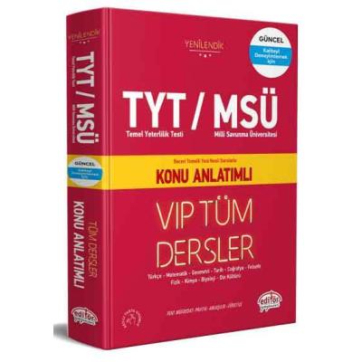 Editör Yayınları Tyt Msü Vıp Tüm Dersler Konu Anlatımlı