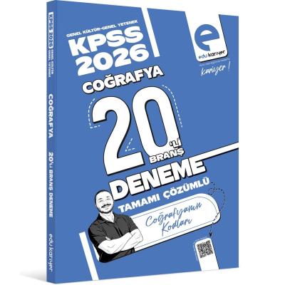 Edu Kariyer Coğrafyanın Kodları 2026 KPSS Coğrafya 20 Branş Deneme Tamamı Çözümlü