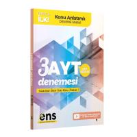Ens Yayıncılık Ayt Eşit Ağırlık Konu Anlatımlı 3 Deneme