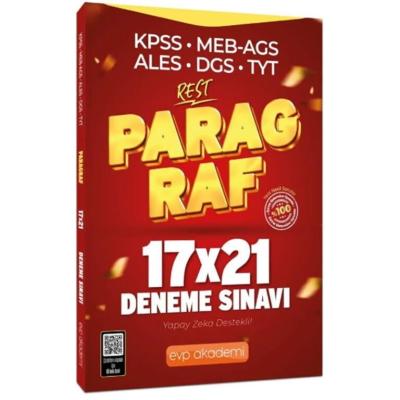 EVP Akademi KPSS MEB AGS ALES DGS TYT Paragraf REST 17 x 21 Deneme