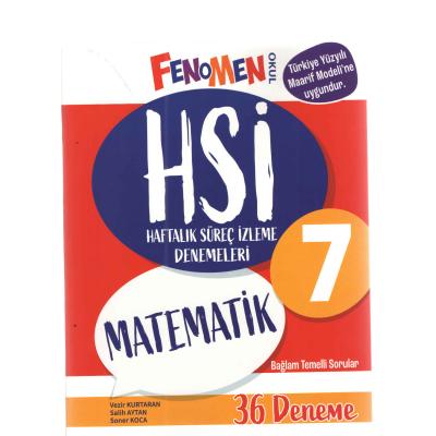 Fenomen Okul Yayınları 7. Sınıf Matematik Haftalık Süreç İzleme Denemeleri