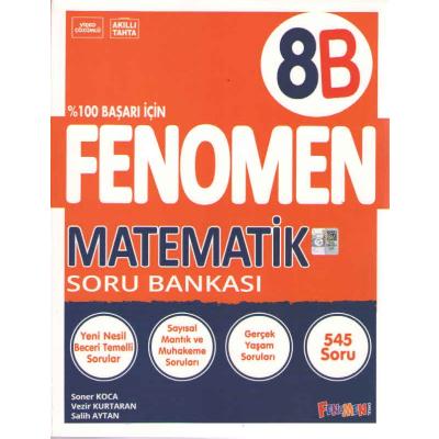 Fenomen Okul Yayınları Lgs 8. Sınıf  Matematik B Soru Bankası