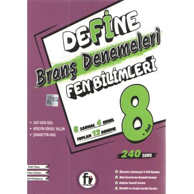 Fi Yayınları LGS 8. Sınıf Define Fen Bilimleri Deneme