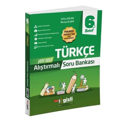 Gizli Yayınları 6. Sınıf Türkçe Alıştırmalı Soru Bankası