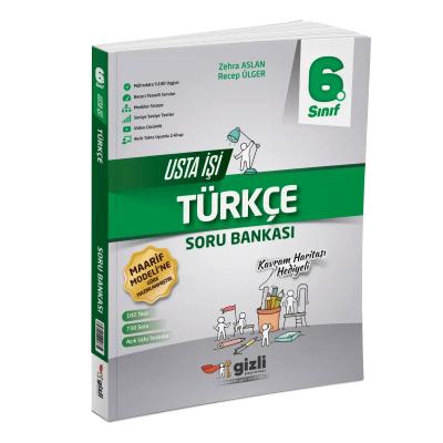 Gizli Yayınları 6. Sınıf Türkçe Usta İşi Soru Bankası Kavram Haritası Hediyeli