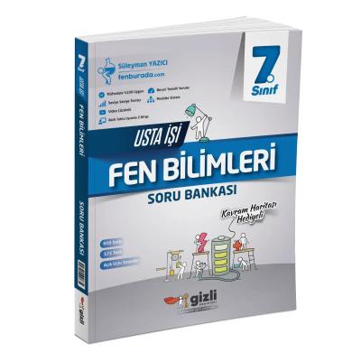 Gizli Yayınları 7. Sınıf Fen Bilimleri Usta İşi Soru Bankası Kavram Haritası Hediyeli