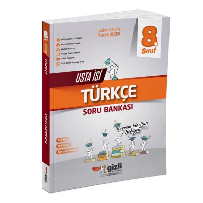 Gizli Yayınları LGS  8.Sınıf Türkçe Usta İşi Soru Bankası Kavram Haritası Hediyeli