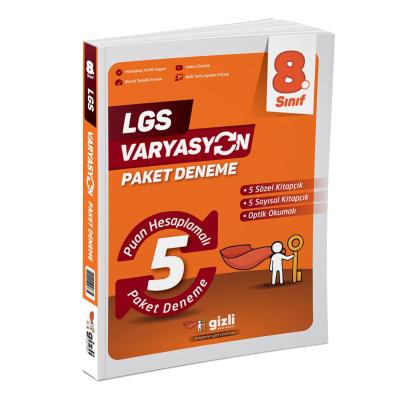 Gizli Yayınları LGS 8. Sınıf VARYASYON 5 Paket Deneme 
