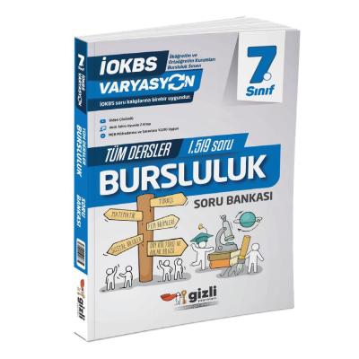 Gizli Yayınları 7. Sınıf VARYASYON Tüm Dersler Bursluluk Soru Bankası 
