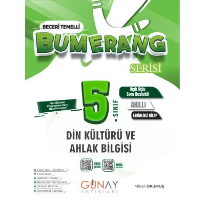 Günay Yayınları 5. Sınıf Bumerang Din Kültürü Ve Ahlak Bilgisi Konu Anlatımlı ve Etkinlikli Soru Bankası