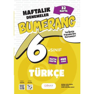 Günay Yayınları 6. Sınıf Bumerang 32 Haftalık Türkçe Denemeleri