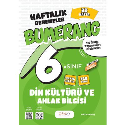 Günay Yayınları 6. Sınıf Bumerang Serisi Din Kültüsü Ve Ahlak Bilgisi 32 Haftalık Denemeler