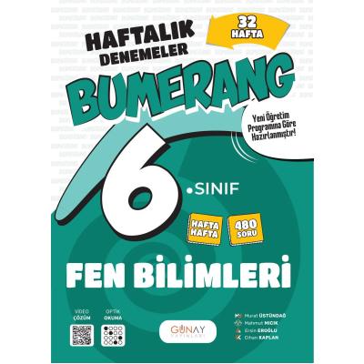 Günay Yayınları 6. Sınıf Bumerang Serisi 32 Haftalık Fen Bilimleri Denemeleri
